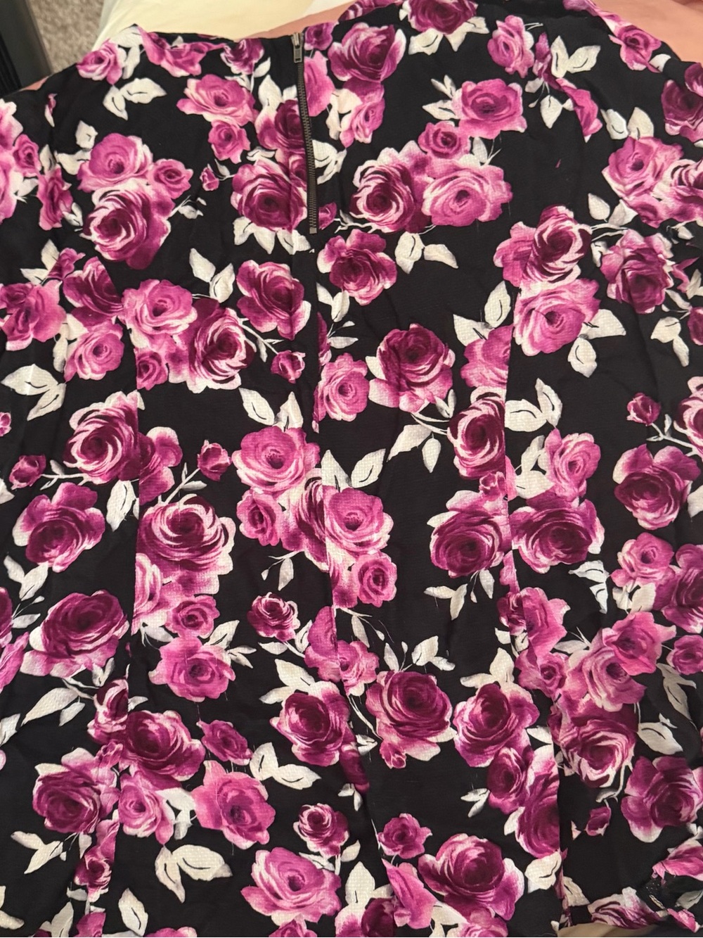 Floral Black & Magenta Women's Blouse - Picture 6 of 7